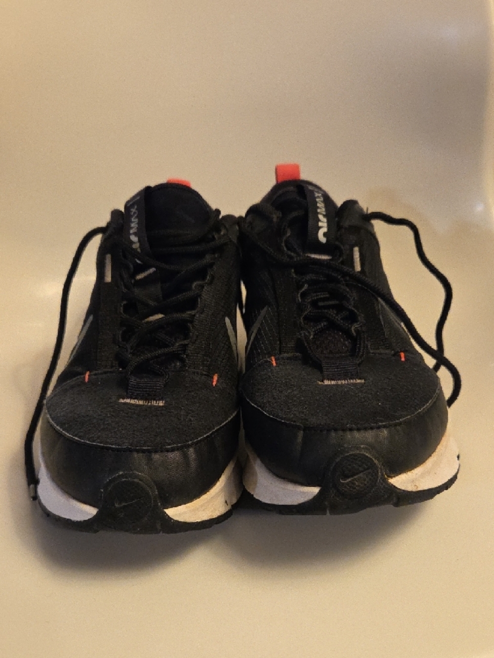 Nike Women's Air Intrlk Max Black and White Athletic Sneakers with Pink Accents - Picture 4 of 17